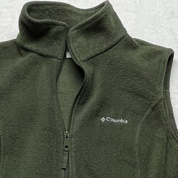 Columbia Benton Springs Fleece Vest Women’s Mock Neck Full Zip Forest Green Lg - Picture 3 of 12